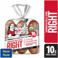 Dave's Killer Bread Sandwich Rolls Done Right, Organic White Bread Sandwich Rolls, 6 Count