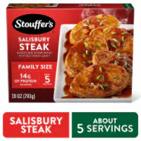 Stouffer's Salisbury Steak Family Size Frozen Salisbury Steak Easy Family Frozen Dinners 28 OZ