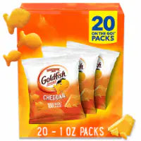Goldfish® Cheddar Cheese Crackers On-the-Go Snack Packs 20 ct / 1 oz