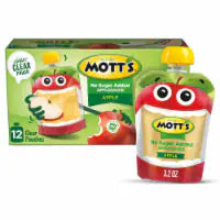 Mott's No Sugar Added Applesauce Pouches 12 ct / 3.2 oz