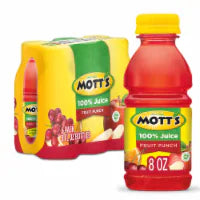 Mott's 100% Fruit Punch Juice Bottles 6 pk / 8 fl oz