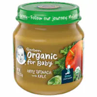 Gerber® 2nd Foods Organic Apple Spinach with Kale Baby Food Jar