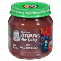Gerber® 2nd Foods Organic Apple Wild Blueberry Baby Food Jar