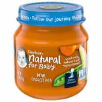 Gerber® 2nd Foods Pear Carrot Pea Baby Food Jar 4 oz