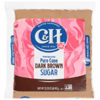 C&H Premium Pure Cane Dark Brown Sugar Zippe Pack 2 lb