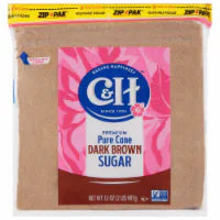 C&H Premium Pure Cane Dark Brown Sugar 2 lb