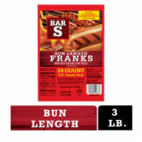 Bun Length Franks Hot Dogs 3 lbs