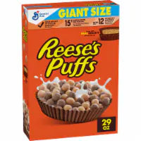 General Mills Reese’s Puffs Chocolatey Peanut Butter Giant Size Cereal 29 oz