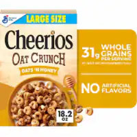 General Mills Cheerios™ Oat Crunch Oats 'N Honey Large Size Cereal 18.2 oz