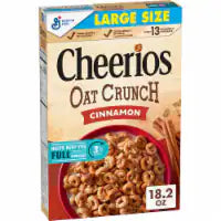 General Mills Cheerios Oat Crunch Cinnamon Large Size Cereal 18.2oz