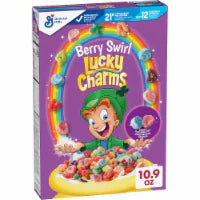 Lucky Charms Berry Swirl Kids Breakfast Cereal with Marshmallows 10.9 oz