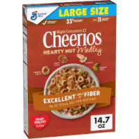 Cheerios Hearty Nut Medley Maple Cinnamon Flavored Breakfast Cereal 14.7 oz