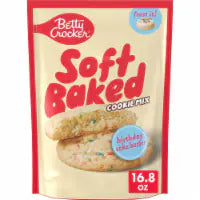Betty Crocker Soft Baked Birthday Cake Batter Flavored Cookie Mix 16.8 oz