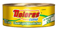 Dolores® Chunk Light Yellowfin Canned Tuna 10 oz In Vegetable Oil