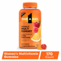 One A Day Womens Multivitamin Gummy with B Vitamins, Biotin, Skin Health Support 170 ct