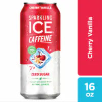 Sparkling Ice +Caffeine Zero Sugar Cherry Vanilla Sparkling Water