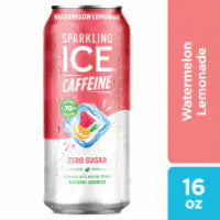 Sparkling Ice Caffeine Zero Sugar Watermelon Lemonade Sparkling Water 16 fl oz