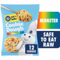 Pillsbury™ Ready to Bake Monster Refrigerated Cookie Dough 12 ct / 1.33 oz
