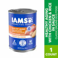 Iams Proactive Health Healthy Aging Classic Ground Slow Cooked Chicken & Rice Senior Wet Dog Food