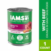 Iams Proactive Health Chunks in Gravy Beef Rice Carrots & Green Beans Adult Canned Wet Dog Food 13 oz