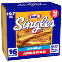 Kraft Singles 2% Milk American Sliced Cheese 16 CT
