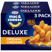 Kraft Deluxe Original Cheddar Macaroni and Cheese Dinner 3 CT