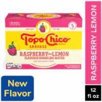 Topo Chico Sabores Raspberry with Lemon Sparkling Water Cans 8 pk / 12 fl oz