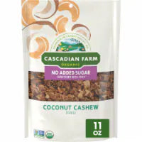 Cascadian Farm™ Organic® No Added Sugar Coconut Cashew Granola 11 oz