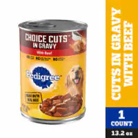 Pedigree Choice Cuts in Gravy Beef Adult Canned Soft Wet Dog Food 13.2 oz