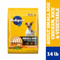 Pedigree Small Dog Adult Dry Dog Food Chicken Rice and Vegetable Flavor 14 lbs