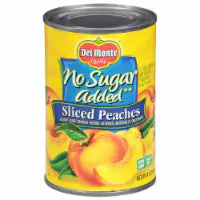 Del Monte® No Sugar Added Yellow Cling Sliced Peaches Canned Fruit