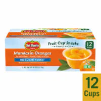 Del Monte® No Sugar Added Mandarin Oranges Fruit Cup Snacks 12 ct / 4 oz