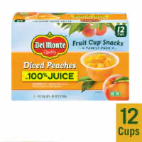 Del Monte® Diced Peaches in 100% Juice Fruit Cup® Snacks 12 ct / 4 oz