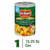 Del Monte® Southwest Whole Kernel Corn with Poblano and Red Peppers Canned Vegetables