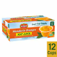 Del Monte® Mandarin Oranges Fruit Cup Snacks in 100% Juice 12 Pack 12 ct / 4 oz