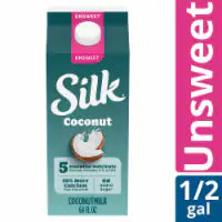 Silk Unsweet Dairy Free Vegan Coconut Milk 1/2 gal