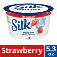 Silk Strawberry Dairy Free Vegan Soy Milk Yogurt Alternative Cup 5.3 fl oz