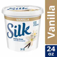 Silk Vanilla Dairy Free Vegan Soy Milk Yogurt Alternative Tub 24 fl oz