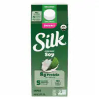 Silk Organic Unsweet Soy Milk 1/2 gal