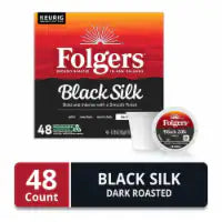 Folgers Black Silk, Dark Roast Coffee, Keurig K-Cup Pods 48 count