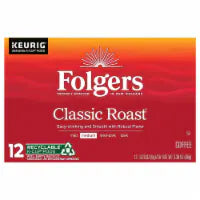 Folgers® Classic Roast® Medium K-Cup® Coffee Pods 12ct