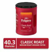 Folgers Classic Roast Ground Coffee, Medium Roast 40.3 oz
