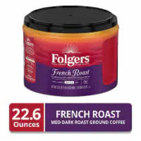 Folgers French Roast Ground Coffee, Medium-Dark Roast 22.6 oz