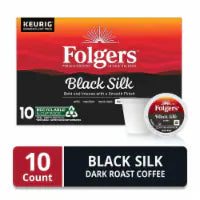 Folgers Black Silk Coffee, Dark Roast, Keurig K-Cup Pods 10 count