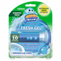 Scrubbing Bubbles® Rainshower Fresh Gel Toilet Cleaning Stamp Starter Pack 6ct
