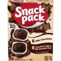 Snack Pack Family Pack Milk Chocolate And Chocolate Fudge/Milk Chocolate Swirl Pudding Cups 3.250 OZ