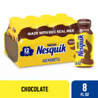 Nesquik Chocolate Milk Ready to Drink Low-fat Milk 12 Bulk Pack 8 fl oz Bottles 12 Packs / 8 FL OZ