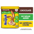 NESQUIK No Sugar Added Chocolate Flavor Powder Canister 16 oz