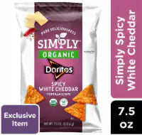 Doritos® Simply Organic Spicy White Cheddar Tortilla Chips 7.5 oz