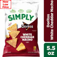 Simply® Doritos White Cheddar Nacho Tortilla Chips 5.5 oz